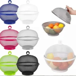 Matgrupper>Fruktskål som håller fruktflugorna borta, stor fruktkorg i nät med lock