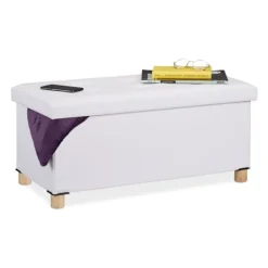 Northix Kistor & Koffertar>Förvaringsbänk med träfötter