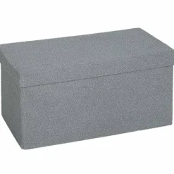 Northio Kistor & Koffertar>Förvaringsfotpall, Klädd Bänk med Lock, Mörkgrå