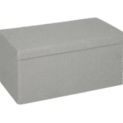 Northio Kistor & Koffertar>Förvaringsfotpall, Klädd Bänk med Lock, Ljusgrå