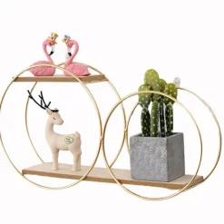 Hyllor>Förvaringshylla, dekoration, hänge, moderna flytande hyllor, moderna vägghyllor, metallhyllor, flytande hylla, smidesjärn och träbokhylla