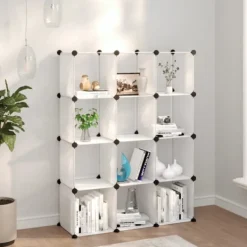 vidaXL Hyllor>Förvaringskuber stapelbara 12 kuber genomskinlig PP