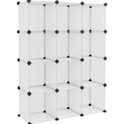 vidaXL Hyllor>Förvaringskuber stapelbara 12 kuber genomskinlig PP
