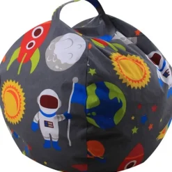 Sittsäckar>Förvaringssäck för gosedjur, barn, sittsäcköverdrag (Ingen fyllning) 66 cm, Astronaut