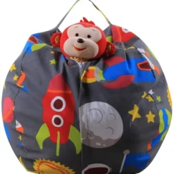 Sittsäckar>Förvaringssäck för gosedjur, barn, sittsäcköverdrag (Ingen fyllning) 66 cm, Astronaut