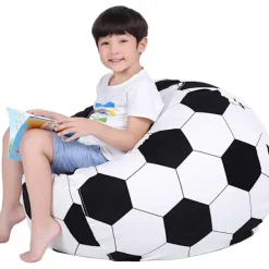 Sittsäckar>Förvaringssäck för gosedjur, barn, sittsäcköverdrag (ej fyllning) 66 cm, Fotboll