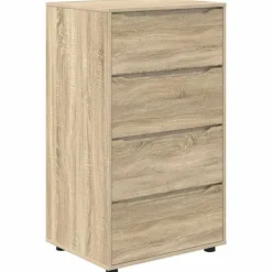 vidaXL Skåp>Förvaringsskåp 2 pcs Sonoma-ek 60 x 48 x 105 cm Konstruerat trä