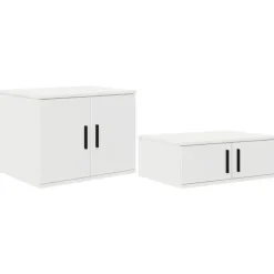 vidaXL Skåp>Förvaringsskåp 2 pcs Vit 103 x 41 x 40 cm Konstruerat trä