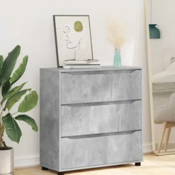 vidaXL Byråer>Förvaringsskåp Betonggrå 80 x 31 x 81 cm Konstruerat trä