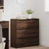 vidaXL Byråer>Förvaringsskåp Brun Ek 80 x 31 x 81 cm Konstruerat trä