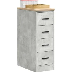 vidaXL Byråer>Förvaringsskåp för garage Betonggrå 30x51x85cm massivt trä furu