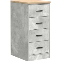 vidaXL Byråer>Förvaringsskåp för garage Betonggrå 40x51x85cm massivt trä furu