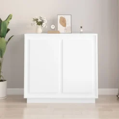 vidaXL Skåp>Förvaringsskåp vit 80x34x75 cm konstruerat trä