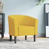 vidaXL Fåtöljer>Fåtölj gul sammet