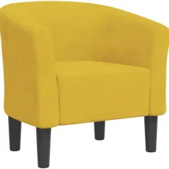vidaXL Fåtöljer>Fåtölj gul sammet