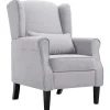 vidaXL Fåtöljer>Fåtölj ljusgrå tyg