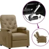 vidaXL Fåtöljer>Fåtölj med uppresningshjälp cappuccino konstläder