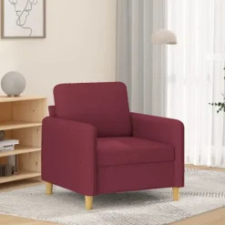 vidaXL Fåtöljer>Fåtölj vinröd 60 cm tyg