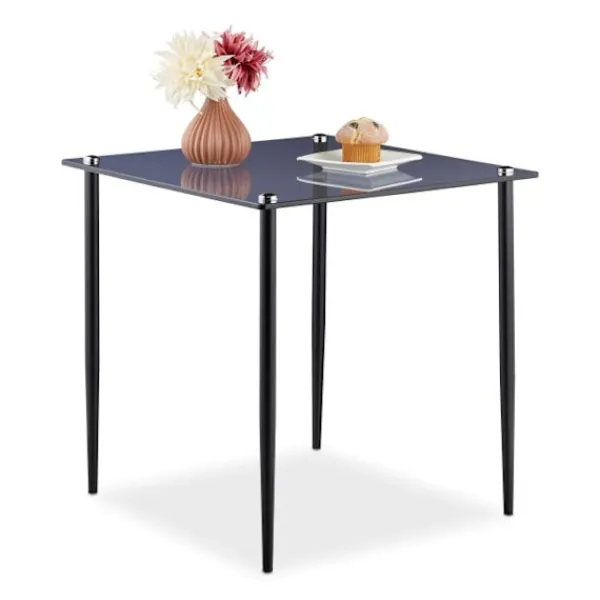 Northix Småbord>Fyrkantigt sidobord i glas