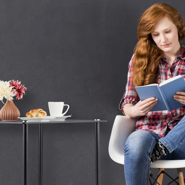 Northix Småbord>Fyrkantigt sidobord i glas