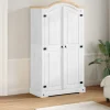 vidaXL Skåp>Garderob Corona vit 102x52x186 cm massiv furu