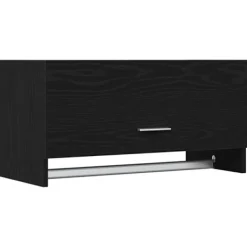 vidaXL Skåp>Garderob med låda Svart Ek 70 x 32,5 x 35 cm Konstruerat trä