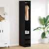 vidaXL Skåp>Garderob med låda Svart Ek 50 x 30 x 200 cm Konstruerat trä