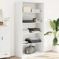 vidaXL Skåp>Garderob vit 100x50x200 cm konstruerat trä