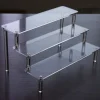 AIZHENCHEN Hyllor>Genomskinligt akrylställ, 3-stegs genomskinlig trapphylla, akrylställ för samlingar, displayställ