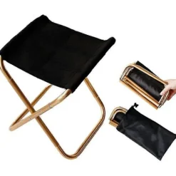 DAO Pallar>Golden Mini Portabel Fällstol Med Väska, Aluminium Kompakt Ultralätt Fällpall Med Bärväska [DB]