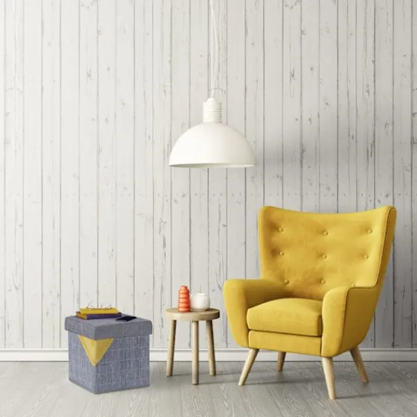 B2X Sittpuffar>Grå pall med förvaringsutrymme