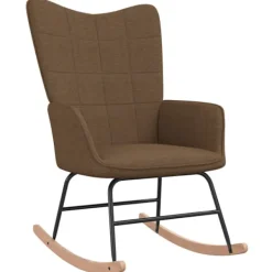vidaXL Fåtöljer>Gungstol brun tyg