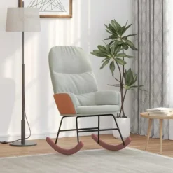 vidaXL Fåtöljer>Gungstol ljusgrå sammet