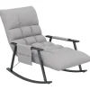 Northio Fåtöljer>Gungstol Relax Stol Fotstöd Gungstol Sidoficka Justerbart Ryggstöd Upp Till 120 Kg Mikrofibergrå