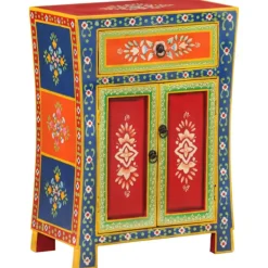 vidaXL Skåp>Handmålad skänk 54x30x74 cm massivt mangoträ