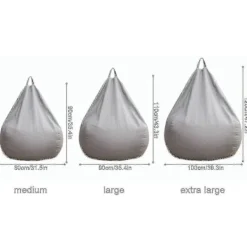 Sittsäckar>Helt Ny Extra Stor Sittsäck Fåtölj Soffa Överdrag Inomhus Lazy Lounger För Vuxna Barn Bästsäljare! 100 * 120cm