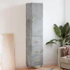 vidaXL Skåp>Högskåp betonggrå 34,5x34x180 cm konstruerat trä