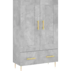 vidaXL Skåp>Högskåp betonggrå 69,5x31x115 cm konstruerat trä