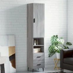 vidaXL Skåp>Högskåp grå sonoma 34,5x34x180 cm konstruerat trä