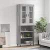 vidaXL Hyllor>Högskåp Grå Sonoma 69,5x34x180 cm konstruerat trä
