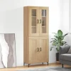 vidaXL Skåp>Högskåp sonoma-ek 69,5x34x180 cm konstruerat trä