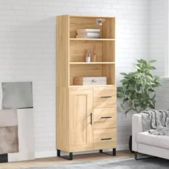 vidaXL Skåp>Högskåp sonoma-ek 69,5x34x180 cm konstruerat trä
