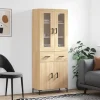 vidaXL Skåp>Högskåp sonoma-ek 69,5x34x180 cm konstruerat trä