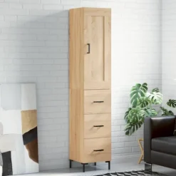 vidaXL Skåp>Högskåp sonoma-ek34,5x34x180 cm konstruerat trä