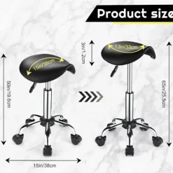 Kontorsmöbler>Höjdjusterbar och vridbar PU-läderrullstol med hjul Svart KLB