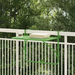 vidaXL Balkongmöbler>Hängande Balkongbord Grön 60 x 39 x 65 cm Stål