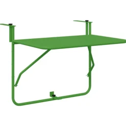 vidaXL Balkongmöbler>Hängande Balkongbord Grön 60 x 39 x 65 cm Stål