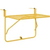 vidaXL Balkongmöbler>Hängande Balkongbord Senapsgul 60 x 39 x 65 cm Stål