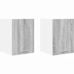 vidaXL Skåp>Hängande skåp med dörr 2 pcs Grå Sonoma och vit 30 x 31 x 40 cm