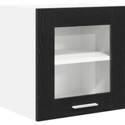 vidaXL Skåp>Hängande skåp med dörr Svart Ek 40 x 31 x 40 cm Konstruerat trä